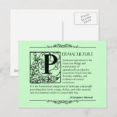 Permacultuur - A Definition (3) - Black Briefkaart (Voorkant / Achterkant)
