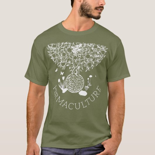 Permacultuur Organic Gardening Sustainable T-shirt (Voorkant)
