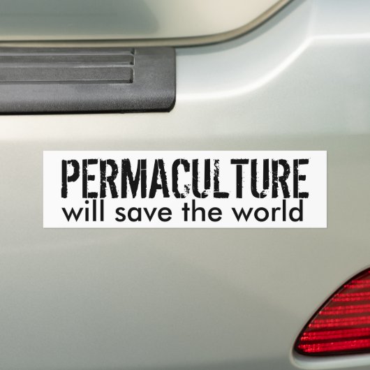 Permacultuurbumper Bumpersticker (Op auto)