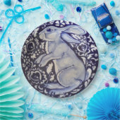 Permanent blauw en wit konijn Dedham Paper Bord (Feest)