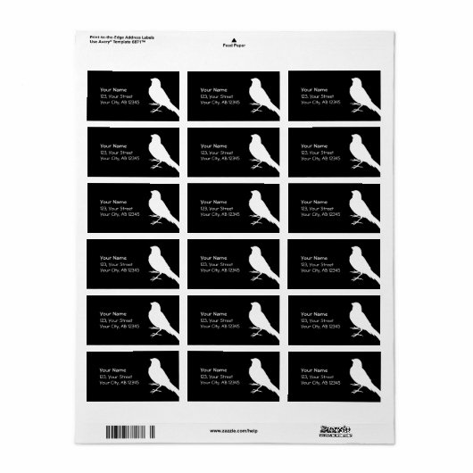 Permanent Canarische vogelpest Etiket (Full Sheet)