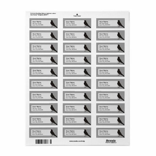 Permanent Canarische vogelpest Etiket (Full Sheet)