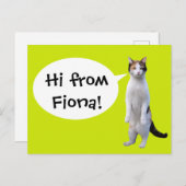 Permanent Cat Custom Message Fun Briefkaart (Voorkant / Achterkant)