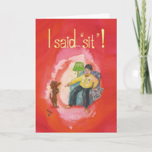 Permanent Dachshund - Funny Get Well Wenskaart Kaart