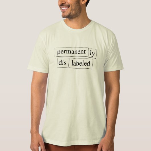 permanent geëtiketteerd t-shirt (Voorkant)