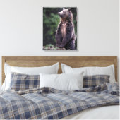 Permanent Grizzly-Beer Canvas Afdruk (Insitu (Slaapkamer))