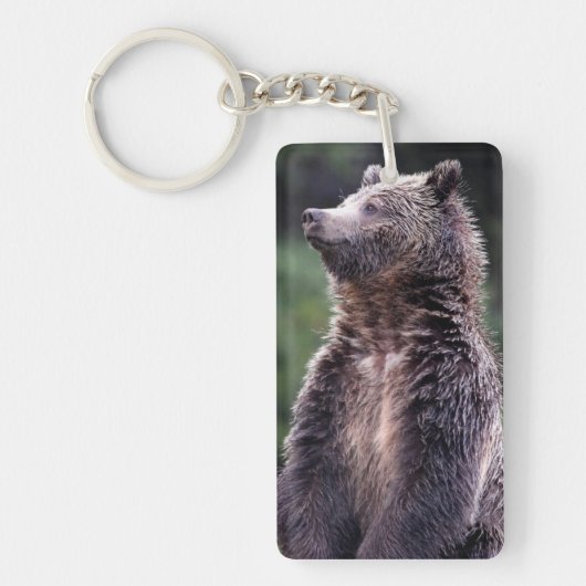Permanent Grizzly-Beer Sleutelhanger (Voorkant)