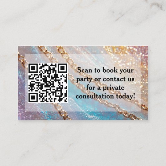 Permanent Jewelry Designer Consultant Elegant Visitekaartje (Achterkant)