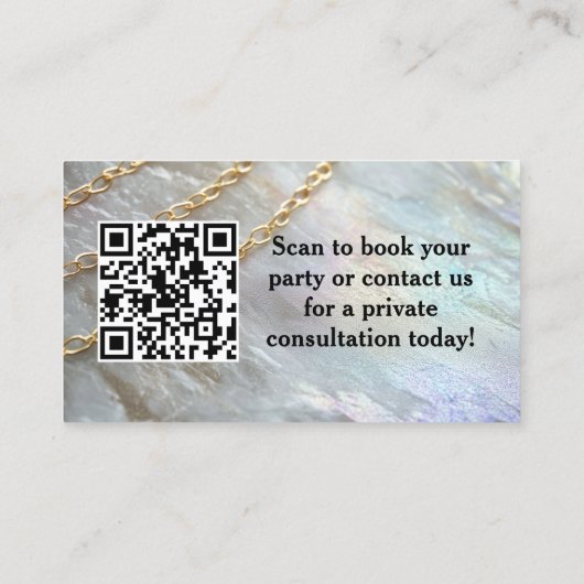 Permanent Jewelry Designer Consultant Visitekaartje (Achterkant)