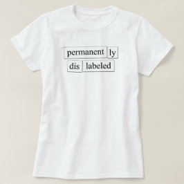 permanent ly dis geëtiketteerd magnetisch ontwerp t-shirt