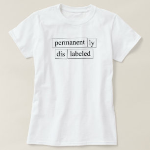 permanent ly dis geëtiketteerd magnetisch ontwerp t-shirt