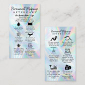 Permanent Makeup Aftercare Kaart Visitekaartje (Voorkant / Achterkant)