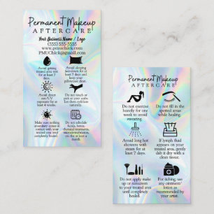 Permanent Makeup Aftercare Kaart Visitekaartje
