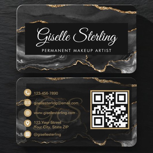 Permanent Makeup Artist QR Code Visitekaartje