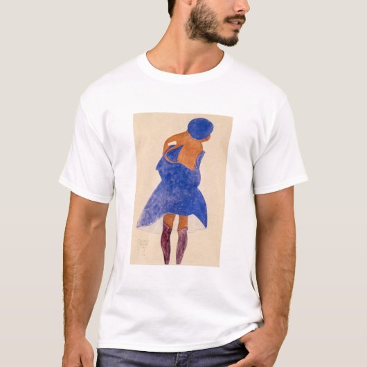 Permanent Meisje, Uitzicht van Egon Schiele. T-shirt (Voorkant)