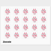 Permanent op de Naughty List Vierkante Sticker (Vel)