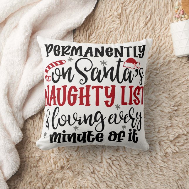 Permanent op Santa's Naught-lijst en Loving Ever Kussen (Deken)