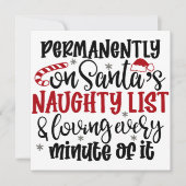 Permanent op Santa's Naught-lijst en Loving Ever Save The Date (Voorkant)