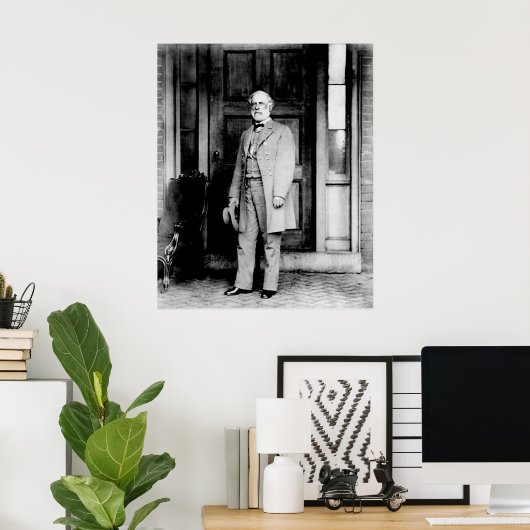 Permanent portret van generaal Robert E. Lee Poster (Thuiskantoor)