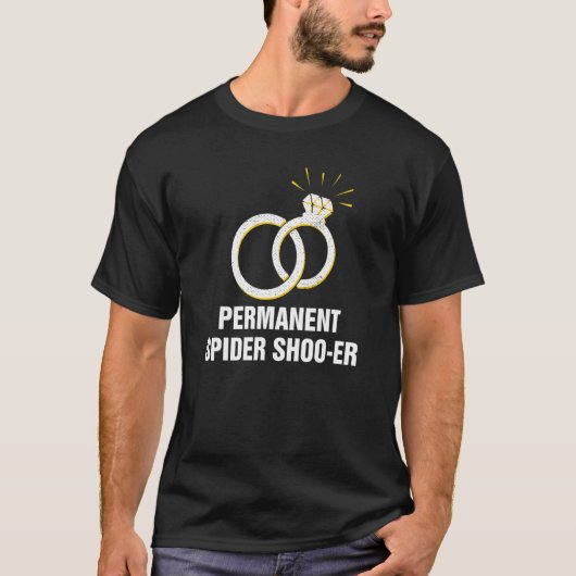 Permanent Spider Shooer Husband en echtgenote H T-shirt (Voorkant)