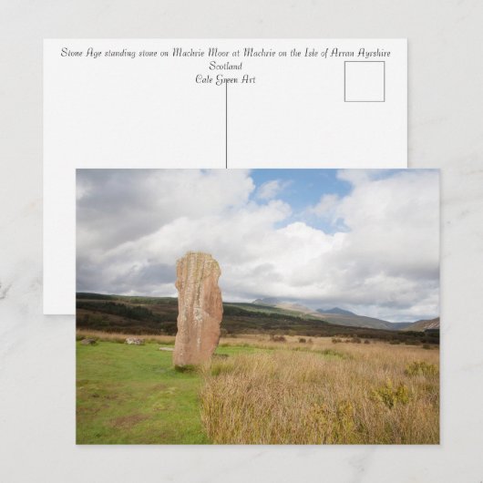 Permanent stone Machrie Moor Briefkaart (Voorkant / Achterkant)