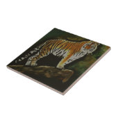 Permanent Tiger Safari Animal Art Tegeltje (Zijkant)