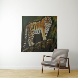 Permanent Tiger Safari Animal Art Wandkleed