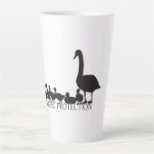 Permanente bescherming van zwanen latte mok (Voorkant)