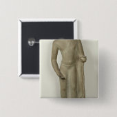 Permanente Boeddha Vierkante Button 5,1 Cm (Voorkant /achterkant)