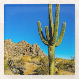 Permanente Cactus Glazen Onderzetter