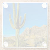 Permanente Cactus Glazen Onderzetter (Achterkant)