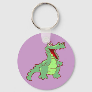 Permanente Cartoon Alligator Sleutelhanger