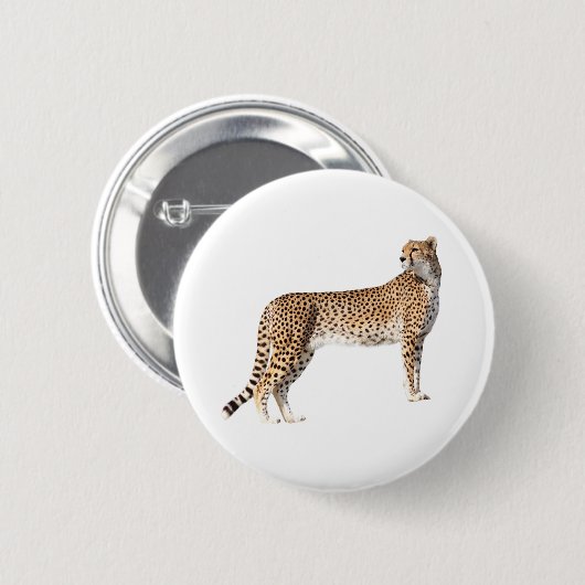 Permanente cheetah ronde button 5,7 cm (Voorkant /achterkant)