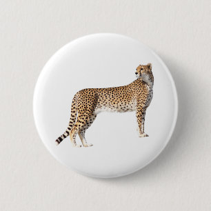 Permanente cheetah ronde button 5,7 cm