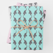 Permanente Circus Elephant Multi Color Inpakpapier Vel (In situ)