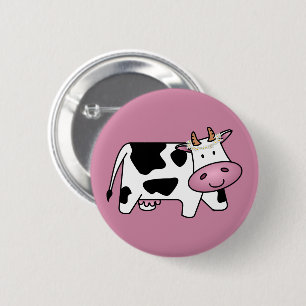 Permanente code met Daisies Ronde Button 5,7 Cm