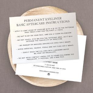 Permanente Eyeliner basisinstructies voor nazorg B Visitekaartje