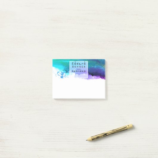 Permanente groene Waterverf Professional Business Post-it® Notes (Op bureau)