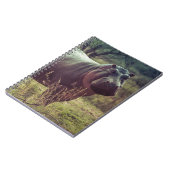 Permanente Hippo Posing in camera in Africa Foliag Notitieboek (Linkerzijde)