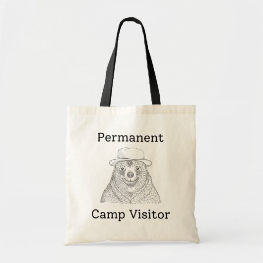 Permanente kampbezoeker tote bag (Voorkant)