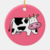 Permanente Koe met Daisies Keramisch Ornament (Achterkant)
