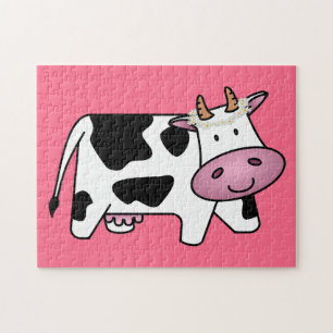 Permanente Koe met Daisies Legpuzzel