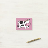 Permanente Koe met Daisies Post-it® Notes (Op bureau)