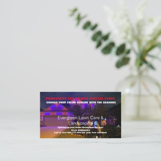 Permanente LEIDENE Lichte Foto Installatie Visitekaartje (Staand voorkant)