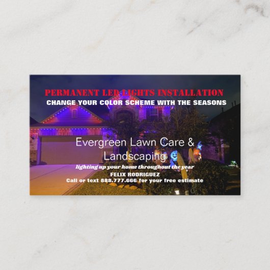 Permanente LEIDENE Lichte Foto Installatie Visitekaartje (Voorkant)