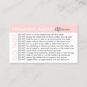 Permanente make-up vermijdt adviezen nazorg visitekaartje