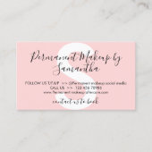 Permanente make-up vermijdt adviezen nazorg visitekaartje (Voorkant)