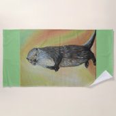 Permanente Otter Painting Strandlaken (Voorkant)