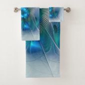 Permanente Ovations, Abstract Blue Turquoise Fract Bad Handdoek (Insitu)