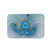 Permanente Ovations, Abstract Blue Turquoise Fract Badmat (Voorkant)